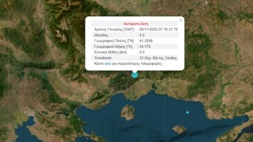 Ισχυρός σεισμός 4,5 Ρίχτερ στην Ξάνθη