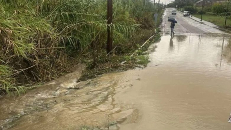 Αγρίνιο: Ποτάμια λάσπης και προβλήματα από τη σφοδρή βροχόπτωση