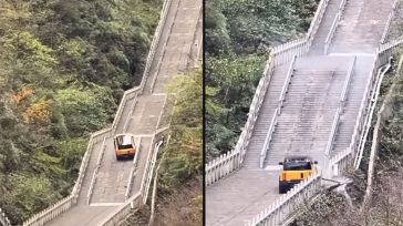 Δύσκολη η ανηφόρα – Ο οδηγός δεν τα κατάφερε και έγινε viral (Βίντεο)