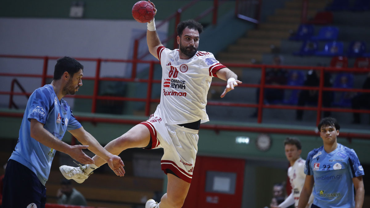 Χάντμπολ: «Περίπατος» του Ολυμπιακού πριν το ταξίδι στην Ιταλία, 37-21 τον Φέρωνα