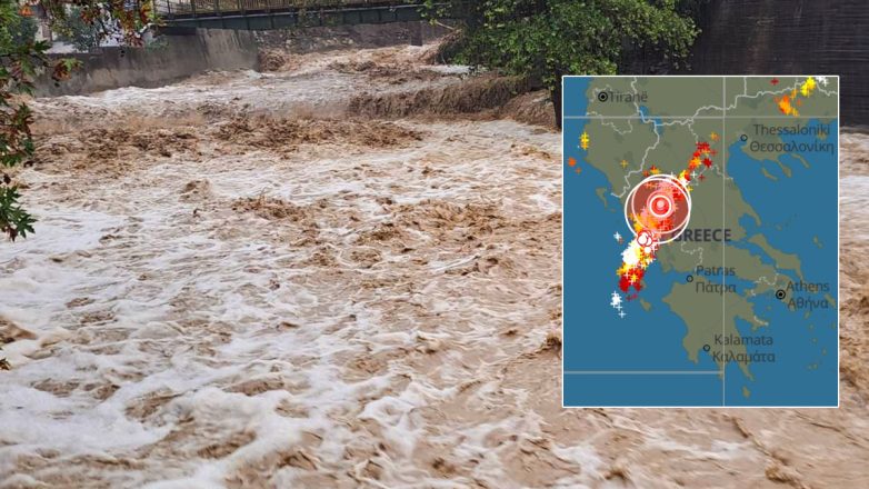 Κακοκαιρία στη Δυτική Ελλάδα: Μηνύματα 112 σε Ιωάννινα, Άρτα, Πρέβεζα, Θεσπρωτία και Μετέωρα