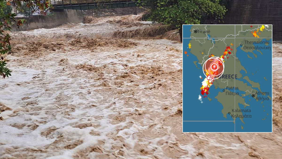 Κακοκαιρία στη Δυτική Ελλάδα: Μηνύματα 112 σε Ιωάννινα, Άρτα, Πρέβεζα, Θεσπρωτία και Μετέωρα