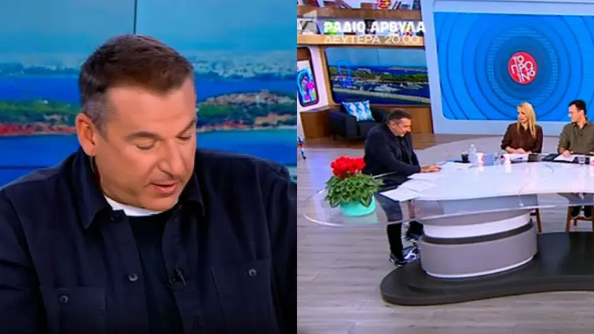 Απίστευτο ατύχημα στον «αέρα» του Πρωινού: Έσπασε η καρέκλα του Γιώργου Λιάγκα