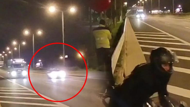 Η στιγμή που η ΕΛ.ΑΣ. «τσάκωσε» τον οδηγό που έτρεχε με 230 χλμ. στην εθνική οδό Αθηνών – Λαμίας Η στιγμή που η ΕΛ.ΑΣ. «τσάκωσε» τον οδηγό που έτρεχε με 230 χλμ. στην εθνική οδό Αθηνών – Λαμίας