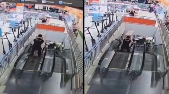 Κατεβάζοντας μια τηλεόραση αξίας 4.500€ με την κυλιόμενη σκάλα