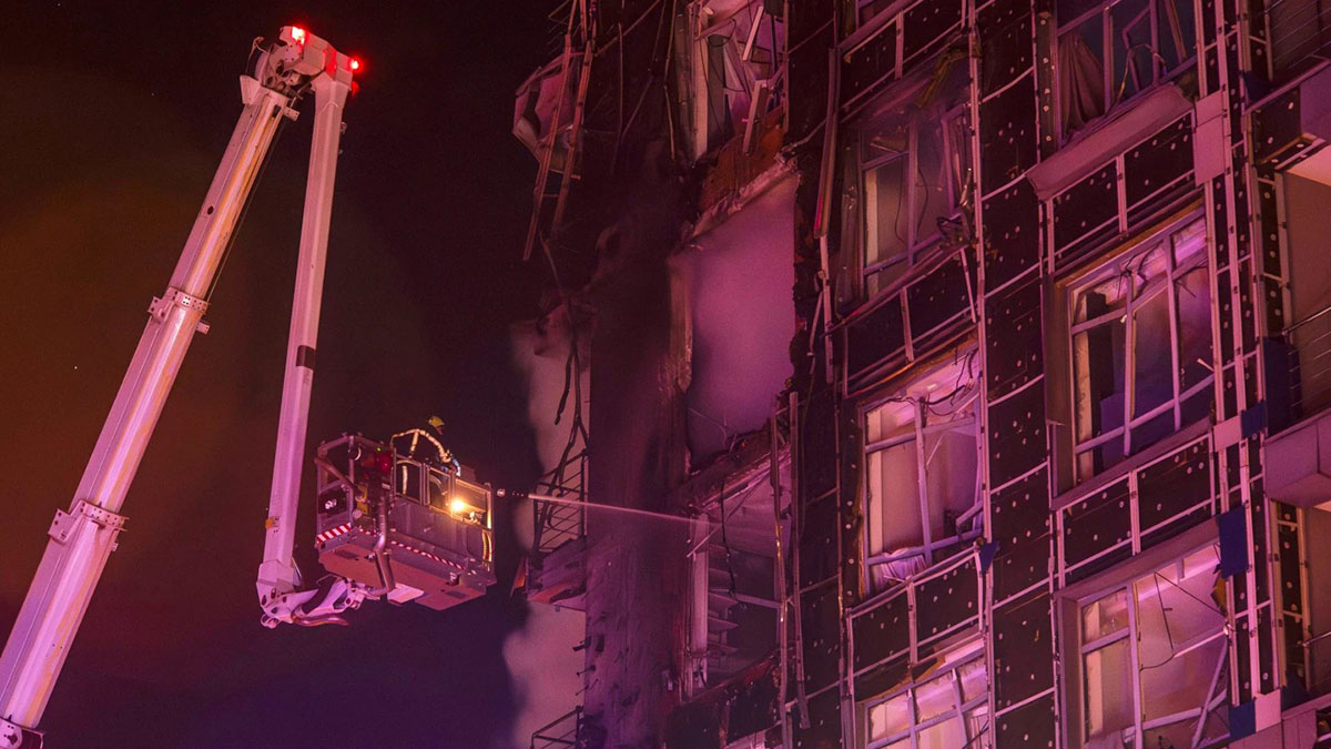 Ρωσικό μπαράζ πυραυλικών επιθέσεων στην Ουκρανία τη νύχτα