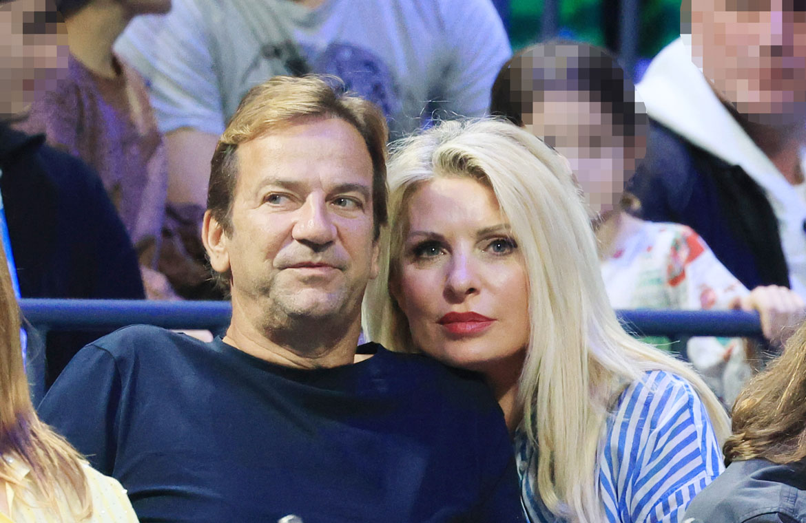 Ελένη Μενεγάκη – Ματέο Παντζόπουλος: Τρυφερές στιγμές στο ΟΑΚΑ