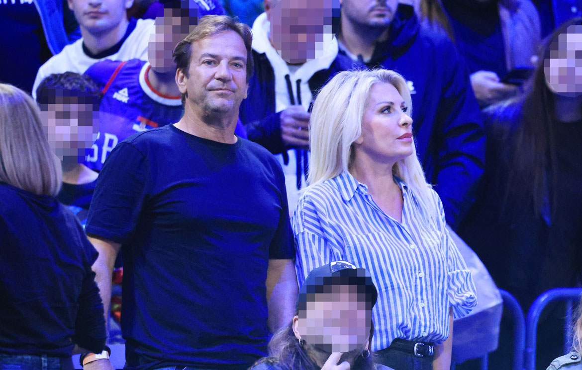 Ελένη Μενεγάκη – Ματέο Παντζόπουλος: Τρυφερές στιγμές στο ΟΑΚΑ