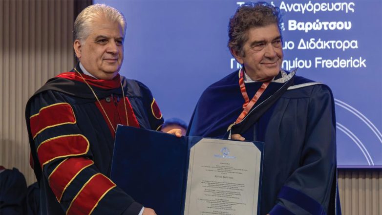 Ο Κώστας Βαρώτσος αναγορεύθηκε Επίτιμος Διδάκτορας του Πανεπιστημίου Frederick στην Κύπρο