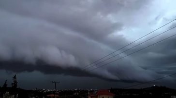 Εντυπωσιακό φαινόμενο «shelf cloud» στην Αττική