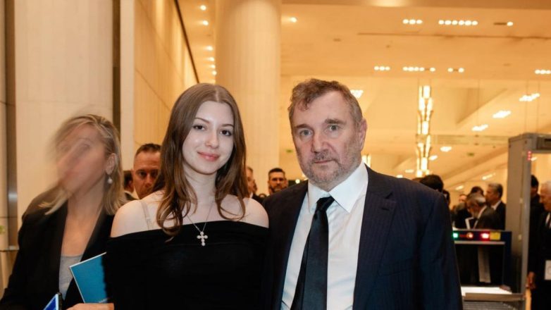 Ο Παύλος Βαρδινογιάννης και η κόρη του, Ανδριάνα, σε μια σπάνια κοινή εμφάνιση