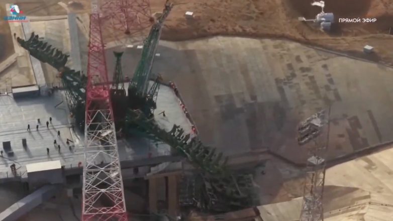 Κατέρρευσε ο πύργος εκτόξευσης στο Μπαϊκoνούρ της Ρωσίας