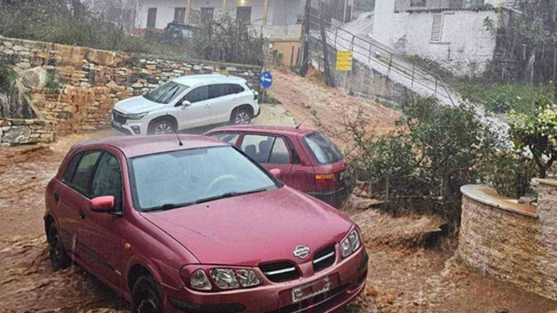 Σοβαρές καταστροφές στη Θάσο από την κακοκαιρία Adel