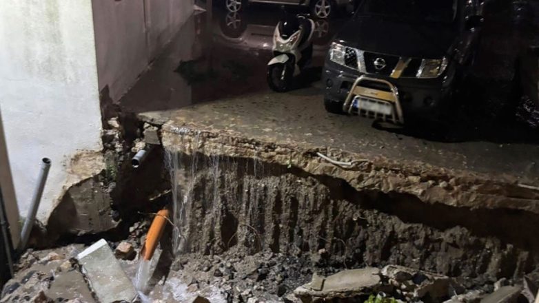 Σοβαρές ζημιές στη Σαντορίνη από την κακοκαιρία Adel