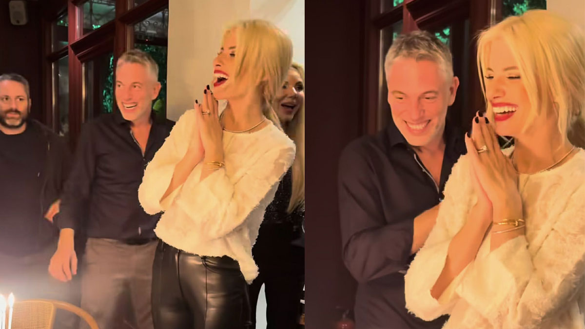 Γενέθλια για την Ευαγγελία Αραβανή: Το birthday party και το τρυφερό φιλί με τον σύζυγό της, Σπύρο Λάζαρη