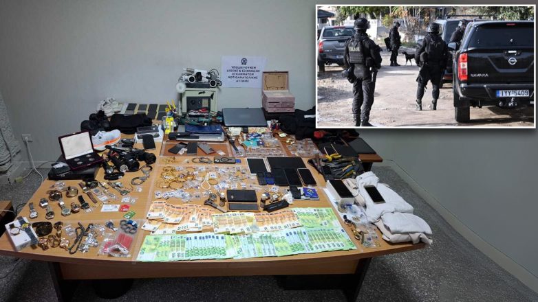 Φωτογραφικά ντοκουμέντα και βίντεο από επιχείρηση της ΕΛ.ΑΣ για εγκληματική οργάνωση στην Αττική