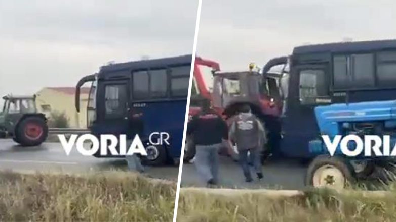 Βίντεο – ντοκουμέντο με αστυνομική κλούβα που εμβολίζει μπλόκο