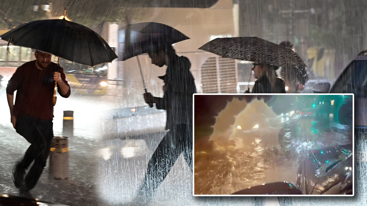 Σε εξέλιξη η επέλαση της κακοκαιρίας Byron στην Αττική