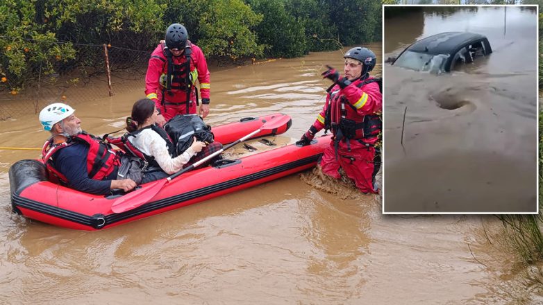 Δραματικές διασώσεις πολιτών από την πυροσβεστική στη Λακωνία Δραματικές διασώσεις πολιτών από την πυροσβεστική στη Λακωνία