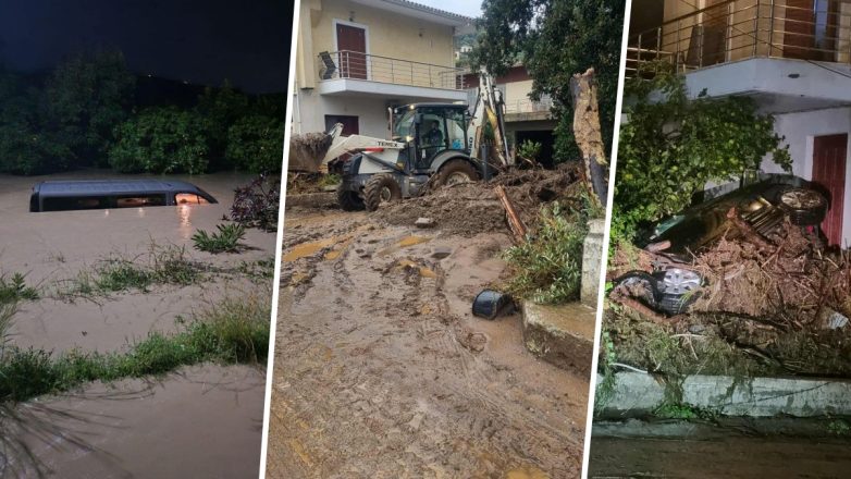 Κακοκαιρία Byron: Στο ίδιο έργο θεατές σε Μάνδρα και Νέα Πέραμο – Λίμνες οι δρόμοι – Live η πορεία των καταιγίδων