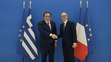 Συνάντηση του Κυριάκου Πιερρακάκη με τον υπουργό Οικονομικών της Γαλλίας, Roland Lescure