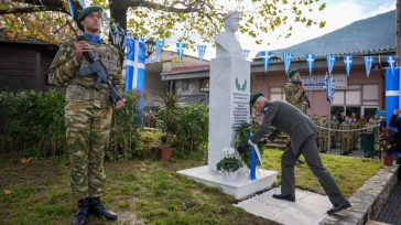 Ο Αρχηγός ΓΕΕΘΑ στην τελετή αποκαλυπτηρίων της προτομής του Συνταγματάρχη Γεώργιου Βούλγαρη