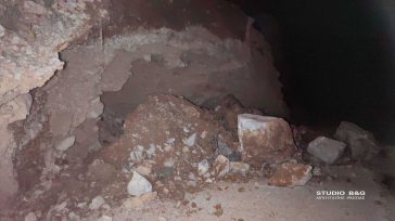 Μεγάλη κατολίσθηση στο Ναύπλιο