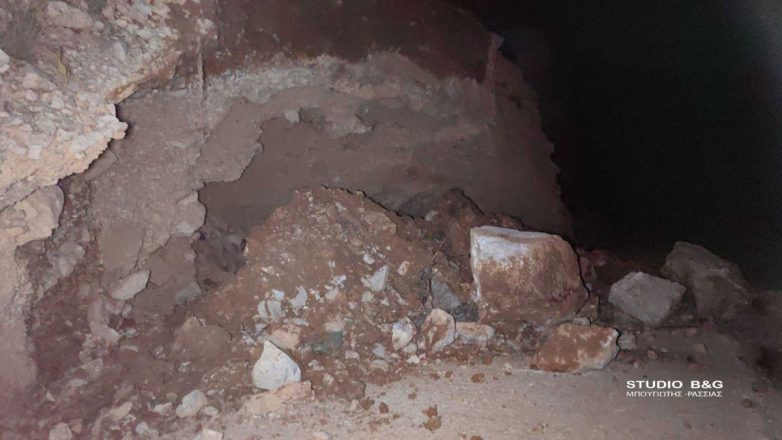 Μεγάλη κατολίσθηση στο Ναύπλιο