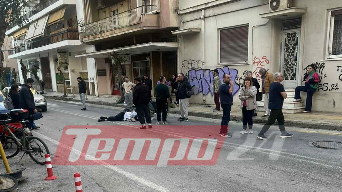 Σοκαριστικό τροχαίο στην Πάτρα με σύγκρουση δύο δικύκλων