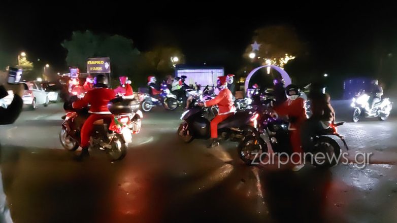 Μηχανόβιοι Αϊ Βασίληδες στα Χανιά για καλό σκοπό Μηχανόβιοι Αϊ Βασίληδες στα Χανιά για καλό σκοπό