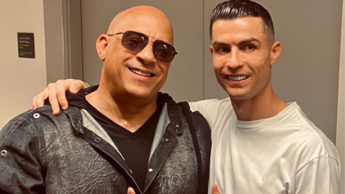 Ο Cristiano Ronaldo στην τελευταία ταινία «Fast & Furious» με τον Vin Diesel