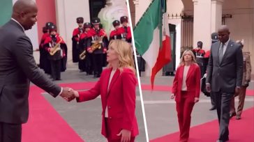 Με διαφορά… ύψους η συνάντηση της Μελόνι με τον δίμετρο πρόεδρο της Μοζαμβίκης