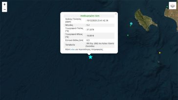 Ζάκυνθος: Ισχυρή σεισμική δόνηση 5,2 βαθμών της κλίμακας Ρίχτερ