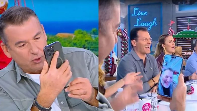 Γιώργος Λιάγκας: Η βιντεοκλήση με τον Γρηγόρη Αρναούτογλου στον «αέρα» του ΑΝΤ1