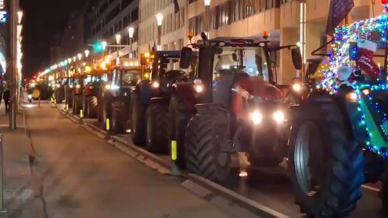 Μπλόκο αγροτών στις Βρυξέλλες – Εκατοντάδες τρακτέρ μπροστά από το Ευρωπαϊκό Συμβούλιο