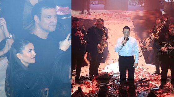 Η Ιωάννα Σιαμπάνη και ο Τζίμης Σταθοκωστόπουλος στην πρεμιέρα του Γιώργου Μαζωνάκη