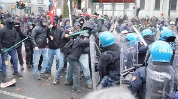 Τορίνο: Επεισόδια και τραυματίες σε διαδήλωση μελών ακροαριστερού «κοινωνικού κέντρου»