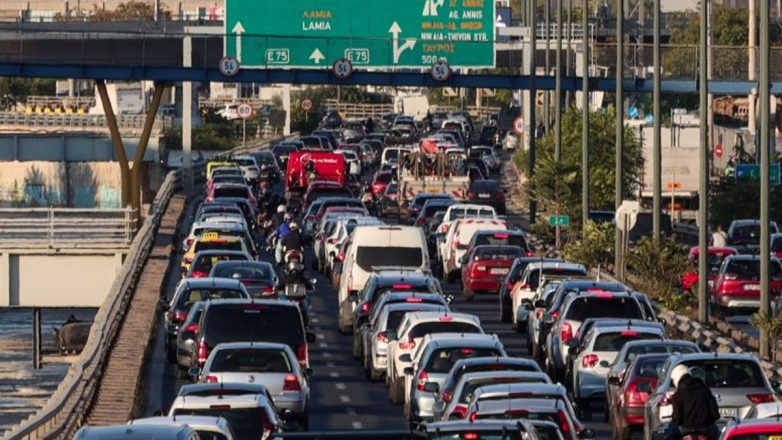 Μεγάλο μποτιλιάρισμα στο ανοδικό ρεύμα στη Λεωφόρο Κηφισού
