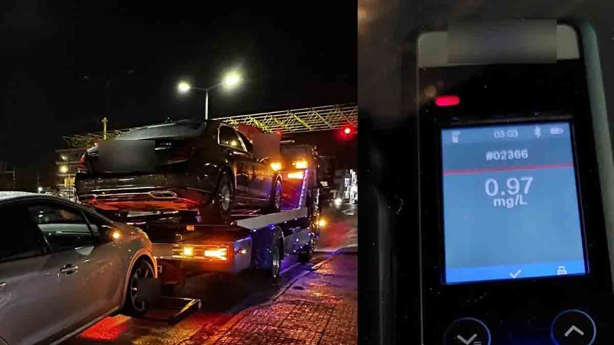 Οδηγός ήπιε σχεδόν τέσσερις φορές πάνω από το όριο