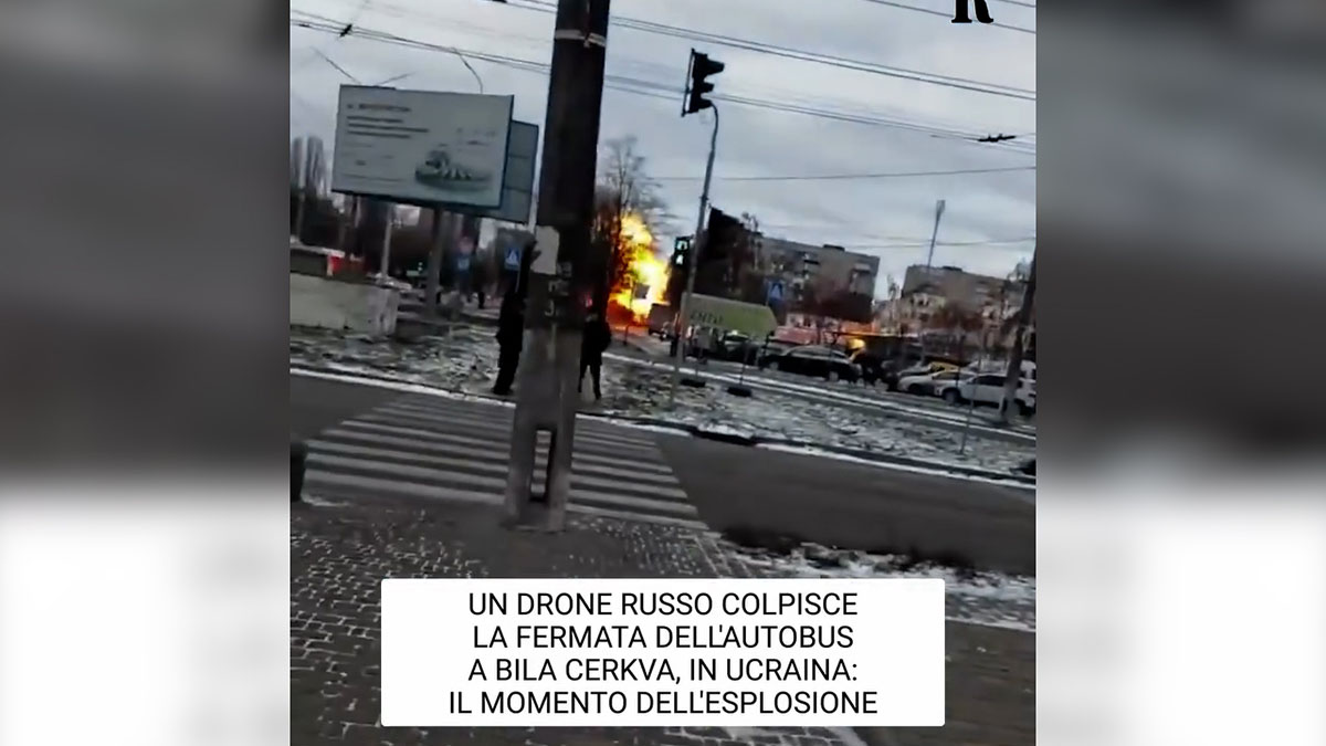 Ουκρανία: Συνετρίβη drone σε στάση λεωφορείου – Πέντε τραυματίες