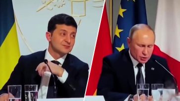 Ο Ζελένσκι χλεύαζε τον Πούτιν σε κοινή συνέντευξη Τύπου