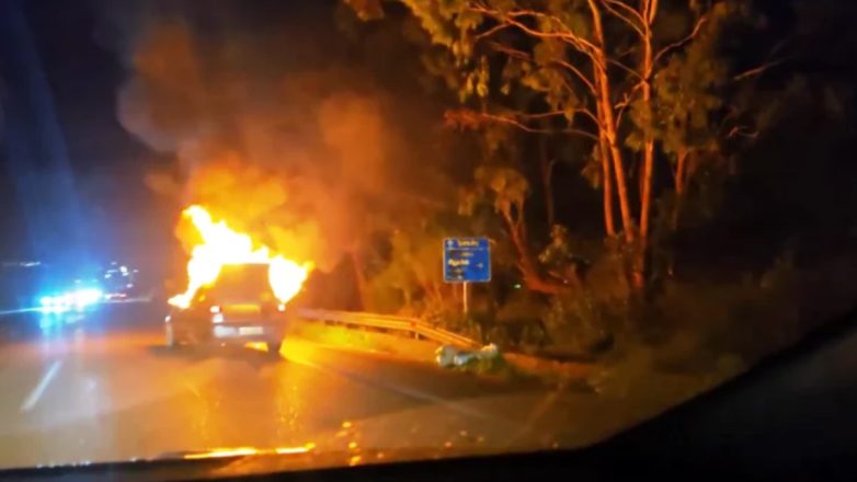 Πάτρα: Αυτοκίνητο τυλίχτηκε στις φλόγες