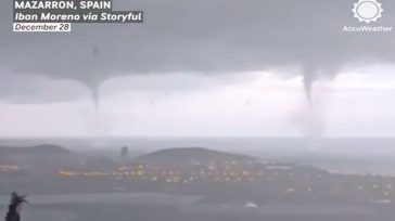 Ισπανία: Τρεις υδροστρόβιλοι έπληξαν  την περιοχή Mazarron