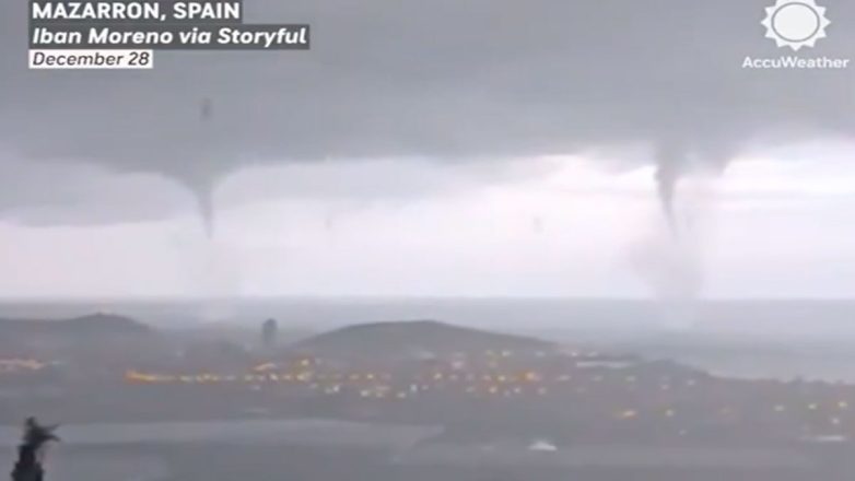 Ισπανία: Τρεις υδροστρόβιλοι έπληξαν  την περιοχή Mazarron