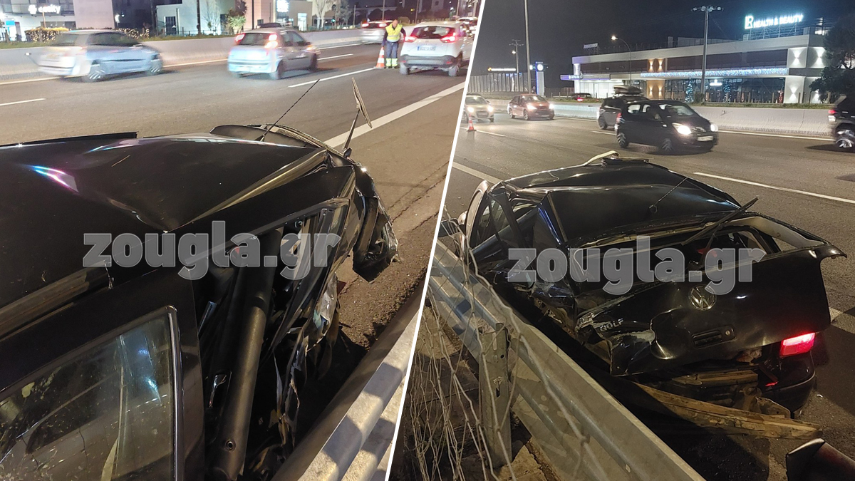 Τροχαίο ατύχημα στην Εθνική Οδό στο ύψος της Βαρυμπόμπης – Δύο τραυματίες