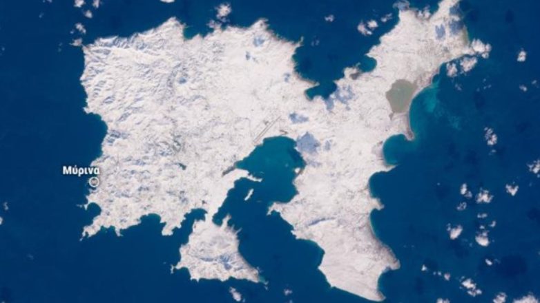 Η Λήμνος στα λευκά, σαν σκηνή από τον Αρκτικό κύκλο