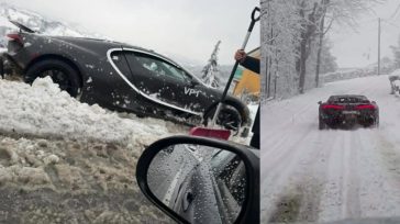 Βγήκαν τα φτυάρια για να… ξεκολλήσουν την Bugatti Tourbillon των 3.6 εκατ. ευρώ (Βίντεο)