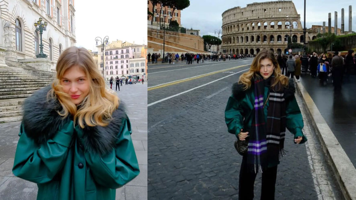 Η Κλέλια Ανδριολάτου στη Ρώμη: Δείτε τις πρώτες φωτογραφίες από το ταξίδι της