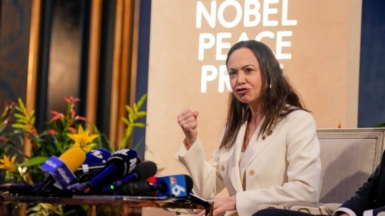 Ματσάδο: «Θα κάνουμε τη Βενεζουέλα το ενεργειακό κέντρο της Αμερικής» Ματσάδο: «Θα κάνουμε τη Βενεζουέλα το ενεργειακό κέντρο της Αμερικής»