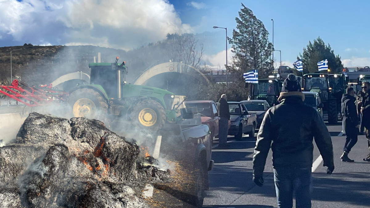 Οι αγρότες απέκλεισαν τις σήραγγες στα Τέμπη